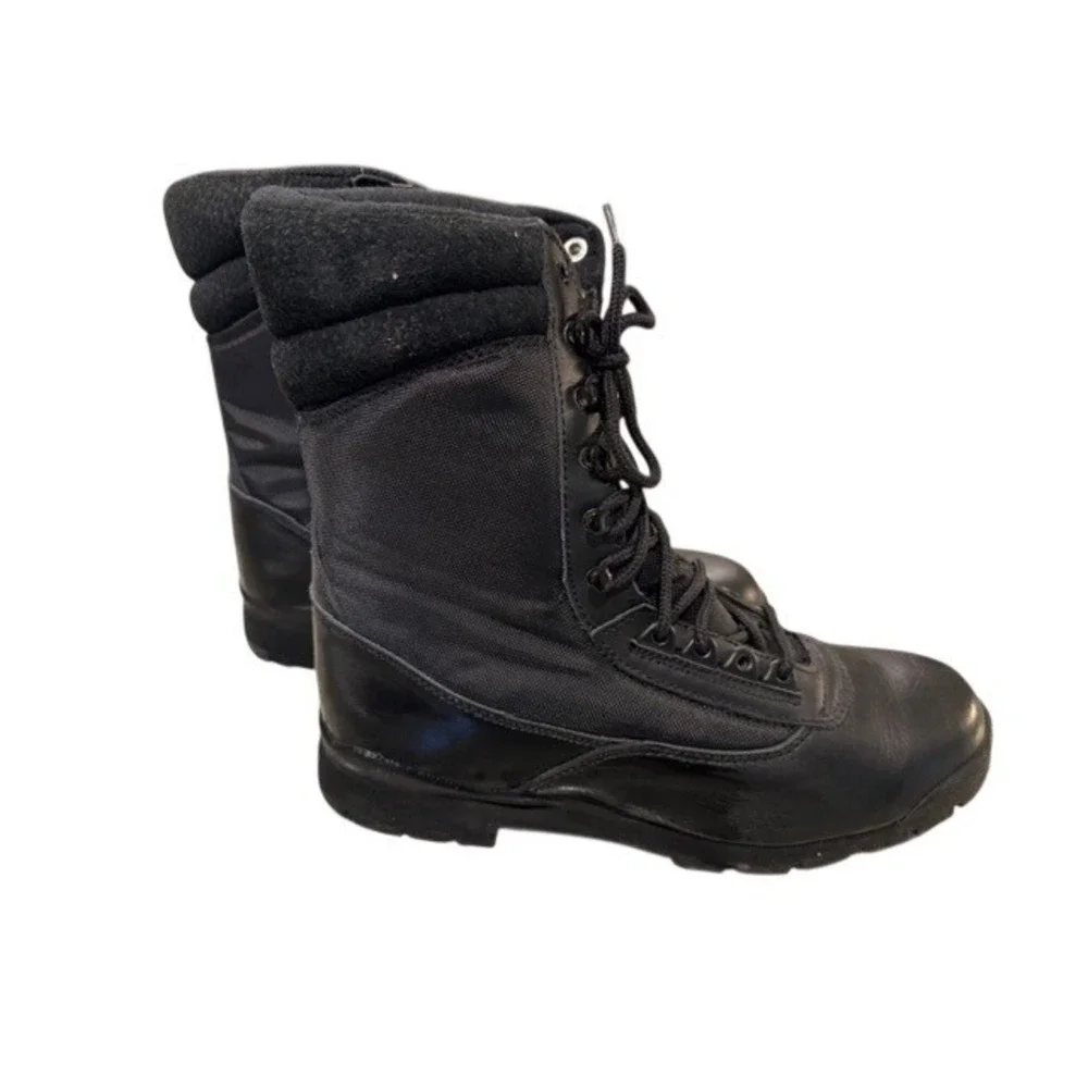 Georgia Boot Mens 9 Inch Military Work Boots Black Leather Lace Up 11 W New‎